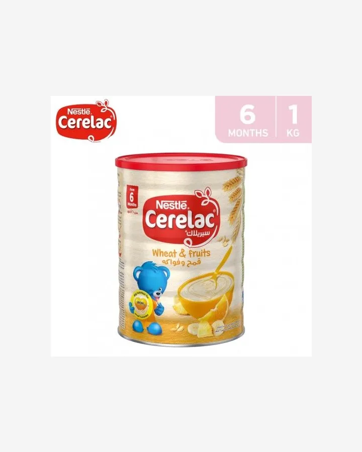 Cerelac Wheat & Fruits Infant Cereals with Iron+ Tin, From 6 Months, 1kg