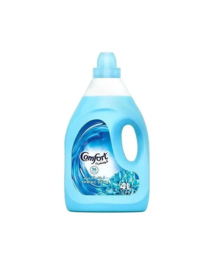 Comfort Spring Dew Fabric Softener, 4L + Comfort Abay Perfume Deluxe Concentrated Fabric Softener, 650ml FREE