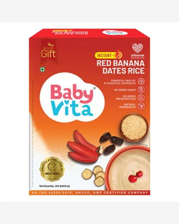 Babyvita Instant Red Banana Dates Rice Powder, 300g
